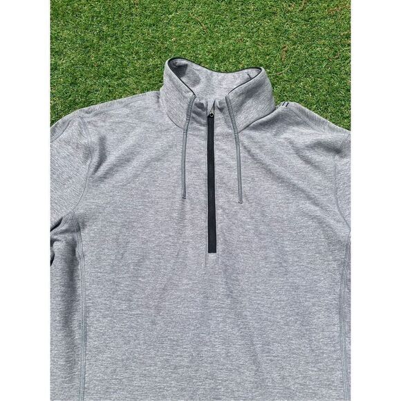 Lululemon Surge Warm 1/2 ZIP light gray SHIRT TOP MENS M L - Picture 7 of 10
